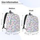 thumbnail image 2 of Disketp Butterflies on Polka Dots Mochila de Lona Estampada, Mochila Escolar de Viaje Ligera para Estudiantes y Portátil-Medium, 2 of 5