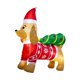 thumbnail image 4 of Modelo inflable de perro salchicha para Navidad, inflable para exteriores, interior, iluminado, con luces LED, para decoración de patio, material de p, 4 of 9