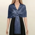 thumbnail image 4 of LEKODE Shawls and Wraps for Evening Dresses Long Shawl Gauze Scarf Lightweight Shawl Scarves for Women Lightweight Shawl for Dress Scarf for Women Navy One Size, 4 of 4