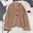 thumbnail image 3 of CaComMARK PI Womens Cardigan Sweaters Button Down Long Sleeve Knit Outerwear Oversized Fashion Chunky Open Front Sweater Khaki, 3 of 9