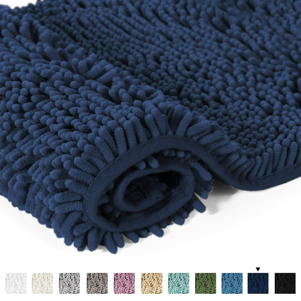 Fluffy Pattern Soft Texture Floor Mats, Non Slip Hand Tufted Bath Rugs, Easy Care Machine Wash