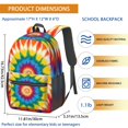 thumbnail image 3 of Red and Yellow Tie Dye Pattern 17" School Backpacks for Teens,Waterproof Oxford Fabric,S-Shape Padded Straps for School,Travel,Hiking,Camping, 3 of 6