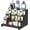 Black, variant on ANHXN Perfume Organizer, Bedroom Decor, Cologne Cupcake Stand, Tool-Free Assembly, Makeup Display Shelf for Vanity Bathroom Counter Storage.Different specifications and colors to choose from