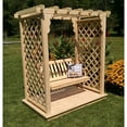 thumbnail image 3 of A &amp; L Furniture Covington 7.25 ft. High Wood Arbor with Deck and Swing, 3 of 3