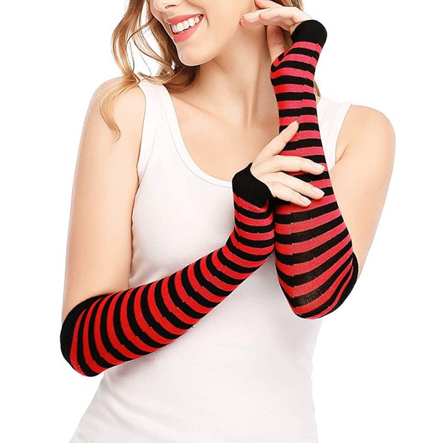 Gants Sans Doigts Longs et Chauds Punk Gothiques