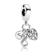 925 Sterling Silver Charm for Pandora Bracelets Family Infinity Tree of Life Dangle Charms Women Bracelet Charm