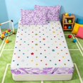 thumbnail image 4 of Manfei Cute Baseball Zipper Twin Comforter Sets with Fitted Sheet and 2 Pillowcases, Sport Zipper Bedding Set, Purple Pink Baseball, 4 of 7