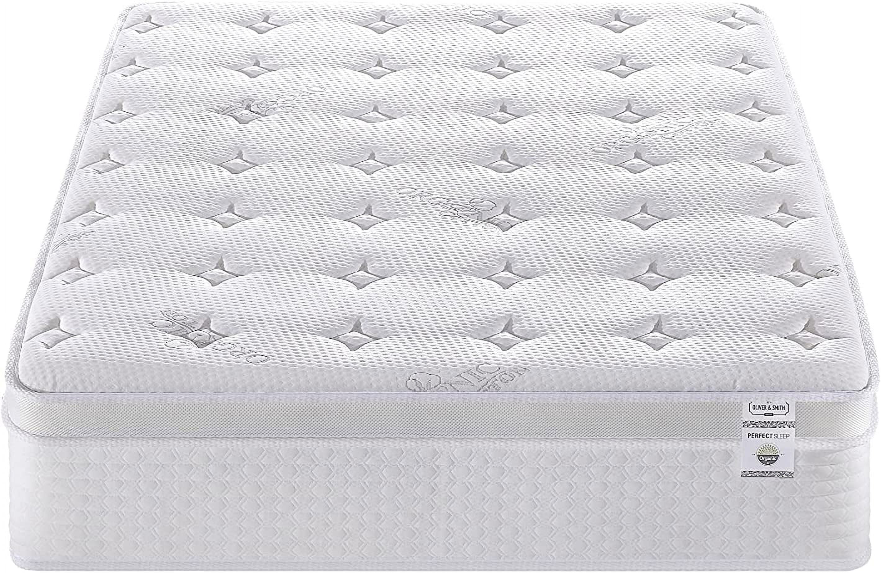 Oliver & Smith 12 Inch Full Mattress - Cool Memory Foam Spring Hybrid Full Size Mattress - Pocketed Coil Spring Euro Top - Ideal for Kids, Teens , Adults & Guests - Rolled in a Box