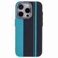 thumbnail image 3 of KAIYANG Funda para iPhone 12 Pro Max compatible con MagSafe, textura de fibra de carbono, carcasa de PC con transferencia de agua, rayas azules y negras, multicolor, 3 of 5