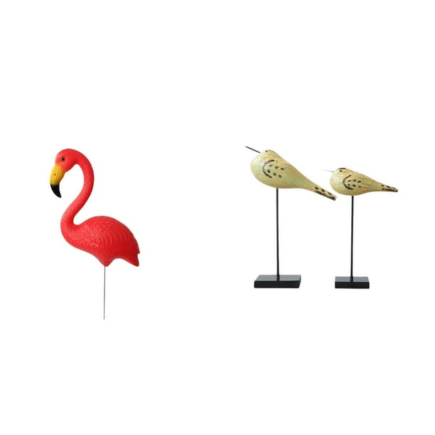 Estatua de estaca de jardín,Adorno de jardín con forma de flamenco,estaca para césped,patio o porche,Estatua de flamenco,figurita,escultura,playa al aire libre,Estatuas de pájaros,Estatuas