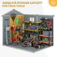 thumbnail image 5 of Sunmthink Lockable Resin Storage Shed, 83.46" x 77.17" x 95.67", Gray, 5 of 9