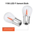 thumbnail image 3 of Pair of 1156 Glass Strobe COB LED Car Turn Signal Reverse Light Tail Brake Bulb Red Light, 3 of 9