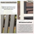 thumbnail image 4 of Outdoor Patio Rocking Chairs Set of 3, 2 Chairs Made of Metal & WPC + 1 All Metal Table, Outside Oversized Porch Rocker Chairs with High Back for Adults, Outdoor Rocker for Garden, White & Grey, 4 of 8