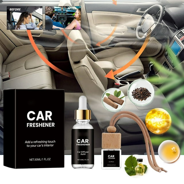 Riforla Car Diffuser with Included | Car Scented | Car (30ML) Car Care & Cleaning Black