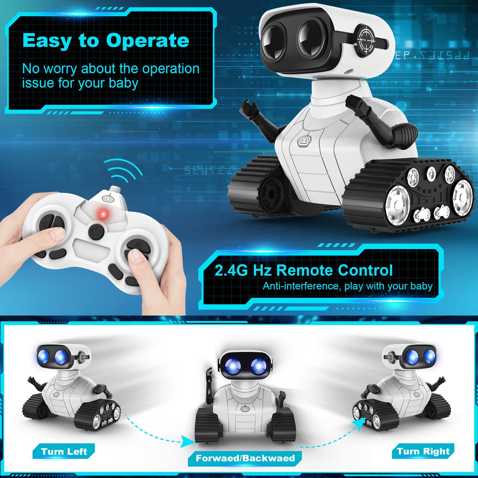  Niho Tech Smart Remote Control Emo Robot Toys for Kids 5-7 Year  Old, Emo Robots Gifts for Boys 6-8 Birthday Gift Toy Hand Gesture RC  Sensing programmable Robotics : Toys & Games