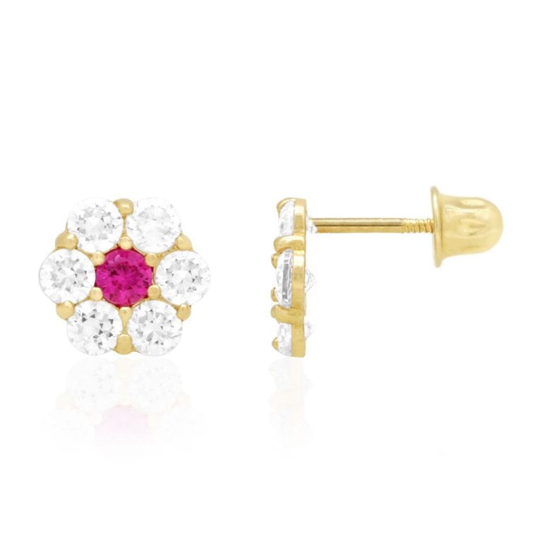 Buy Flower Studs Piercing Earring Tiny Studs Screw Back Online in India 