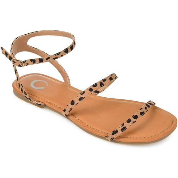 Journee Collection Womens Comfort Foam Libbie Sandal 7.5 Leopard