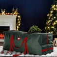 thumbnail image 3 of Sac de Rangement Roulant Premium en Toile Conteneur de Sacs Résistant aux Déchirures pour Noël Vacances Vert, 3 of 9