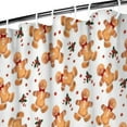 thumbnail image 3 of White Christmas Gingerbread Man Pattern Shower Curtain 36"x72" ,Bathroom Decorative Shower Curtains Set with 12 Hooks,Modern Waterproof Washable Shower Curtain, 3 of 6