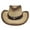 Beige, variant on Men Women Retro Western Cowboy Riding Hat Leather Belt Wide Cap Hat