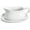 White, variant on 17oz Gravy Boat with Saucer Stand, Set of 1, Ceramic Sauce Boat with Tray for Salad Dressings, Creamer, Broth, Black Pepper