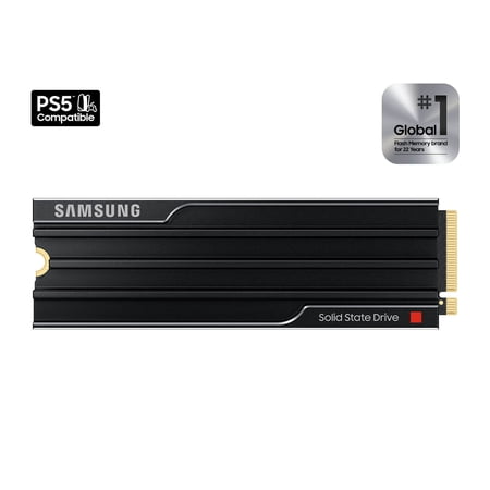 Samsung SSD 9100 PRO with Heatsink 2TB, PCIe 5.0x4 M.2 2280, Seq. Read Speeds Up to 14,700 MB/s (MZ-VAP2T0CW)