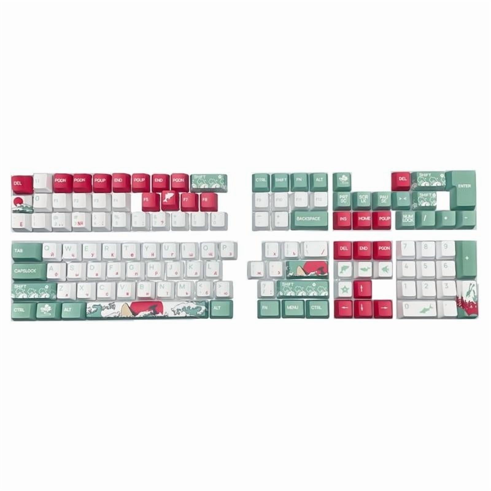 Coral Sea Design Russian Keycaps for Cherry M Switch Mechanical Keyboard ,PBT DA/OEM Height for Typists and Gamers