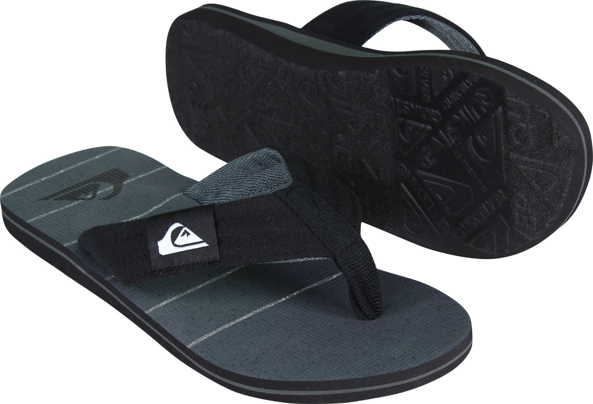 Quiksilver Mens Molokai Layback Sandals - Black/Gray/White - Walmart.com