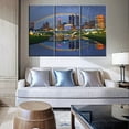 thumbnail image 3 of TISHIRON 3PCS Framed Canvas Wall Art Set,60"x40" Ohio Photographic Panorama Canvas Art Decor, 3 of 7