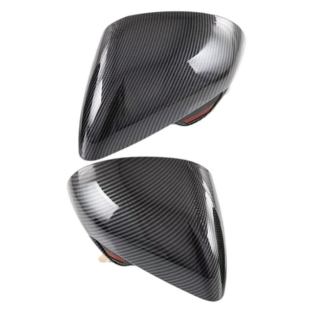 2x embellecedores de la cubierta del espejo retrovisor lateral del coche reemplazan directamente la decoración de alto rendimiento para el accesorio Patrón de fibra de carbono