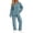 Blue, variant on ABSUYY Womens 2 Piece Lounge Set Oversized Fleece Long Sleeve Crew Neck Straight Leg Pants Loungewear Blue,Size Free Size