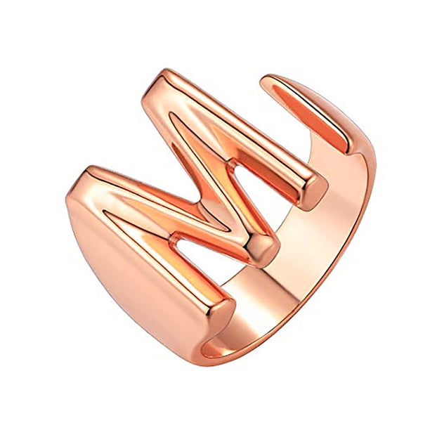 Anillo de moda para mujer, anillo de pareja, anillo de apertura de 26 letras, joyería Wmkox8yi sjalhkljlk2570