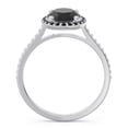 thumbnail image 4 of 2.15 Carat Oval Cut Black Onyx Gemstone & Natural Diamond (F-G/VS1) Classic Wedding Ring for her 18K White Gold Size 8.5 by Diamond-Capitals, 4 of 7