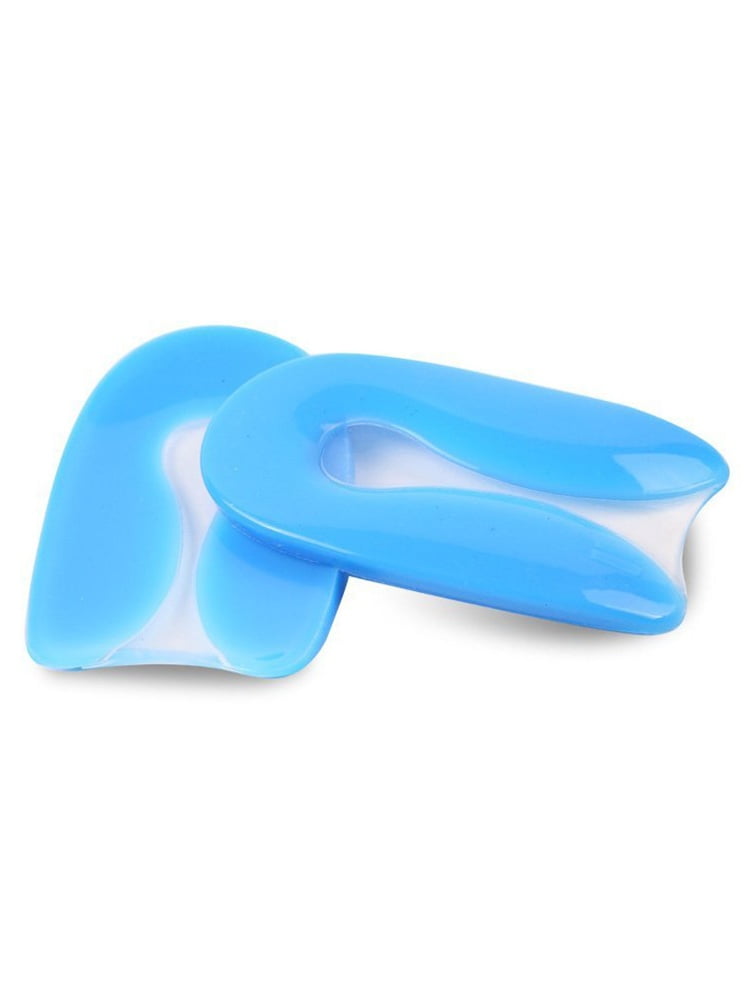 Pair of Flexible U Shape Silicone Gel Heel Pads Antibacterial Non Slip Pain Reli 