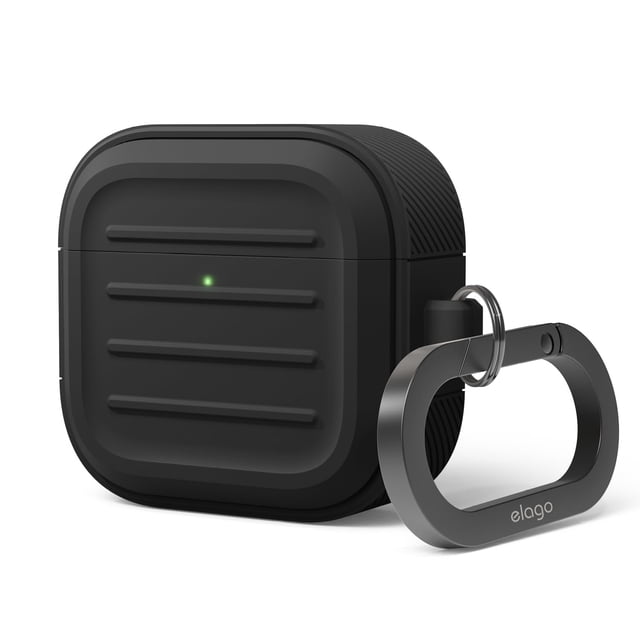 Funda Elago Armor compatible con AirPods 4.ª generación + con mosquetón