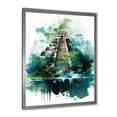 thumbnail image 2 of Designart "Mexican Art featuring Chichen Itza I" People Framed Wall Art - Global Green Mexican Art Entryway Framed Wall Art Print, 2 of 6