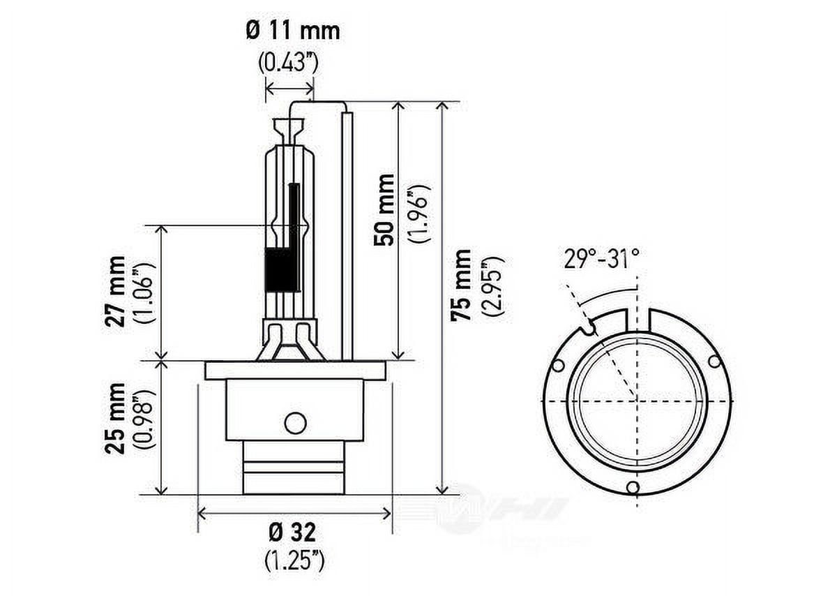 Hella D2R 4300 K Hella Headlight Bulb