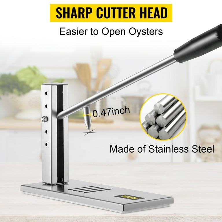VEVOR Oyster Shucker Machine, Adjustable Oyster Shucker Tool Set, Stainless  Steel Cutter Head Oyster Shucking Tool, Clam Shucker Tool with Handle &  Clamp for Shellfish Clam in Hotel Buffets and Home 