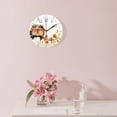 thumbnail image 3 of 12 Inch Wall Clock Battery Operated Silent Clock Decorative for Office, Kitchen, Outdoor, Living Room，Cartoon Owl Bird Mushroom Autumn Maple Leaves Design, 3 of 5