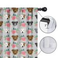 thumbnail image 4 of Blackout Kids Curtains,Cute Pitbull Terriers Dog and Flower Childrens Insulated Curtains Set Of 2,Bedroom Essentials,Toddler Room Decor 42"x54"(106x137cm), 4 of 4