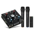 thumbnail image 1 of Dual Microphone Karaoke Machine Bluetooth 5.0 Sound Power Amplifier Integrated Amp & U-Disk Player Home Audio Subwoofer, 1 of 5