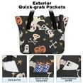 thumbnail image 2 of Tote Bag for Women - Playful Halloween Ghosts Pattern Shoulder Bag - Large Utility Work Duffle Bag with Zipper Handbag for Travel, Work, Sprots, 2 of 5