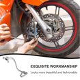thumbnail image 4 of TEHAUX Aluminum Alloy Motorcycle Brake Lever Plated Silver with Nonslip Grip for Dirt Bike, 4 of 8