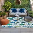 thumbnail image 2 of Blue Fishes Outdoor Rug for Patio/Deck/Porch, Non-Slip Large Area Rug 4 x 6 Ft, Cartoon Coastal Ocean Fish Striped Wooden Indoor Outdoor Rugs Washable Area Rugs, Reversible Camping Rug Carpet Runner, 2 of 8