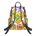 thumbnail image 2 of Lsque Geometry Dash Lightweight Backpack for Men and Women - Durable and Water-Resistant, Ideal for School, Work, Travel, and Everyday Use, 2 of 8