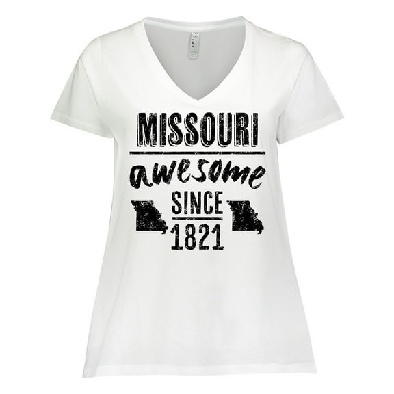 Inktastic Missouri Awesome Since 1821 Women's Plus Size V-Neck T-Shirt