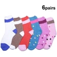 thumbnail image 3 of Basico Soft Warm Microfiber Fuzzy Cozy Sleep Winter Socks Crew - 6 Pairs, 3 of 6
