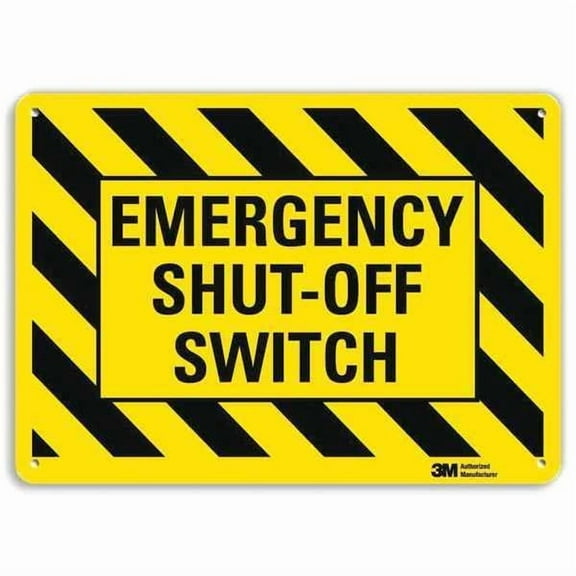 Lyle Emergency Sign,7 in x 10 in,Aluminum U7-1138-NA_10x7