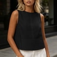 thumbnail image 6 of Wlynlyn Crop Tank Tops for Women Cotton Linen Sleeveless Shirts Loose Fitted Lightweight Comfy Beach Tees Summer Tops, 6 of 8