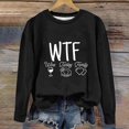 thumbnail image 2 of miqiqism Wine Turkey Family Sweatshirt for Women Thanksgiving Crewneck Long Sleeve Sweatshirts Trendy Graphic Shirts Family Drop Shoulder Pullover Tunic blouses Top,01 Black,X-Large, 2 of 3